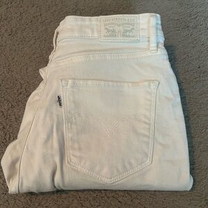 High Rise Skinny White Jeans